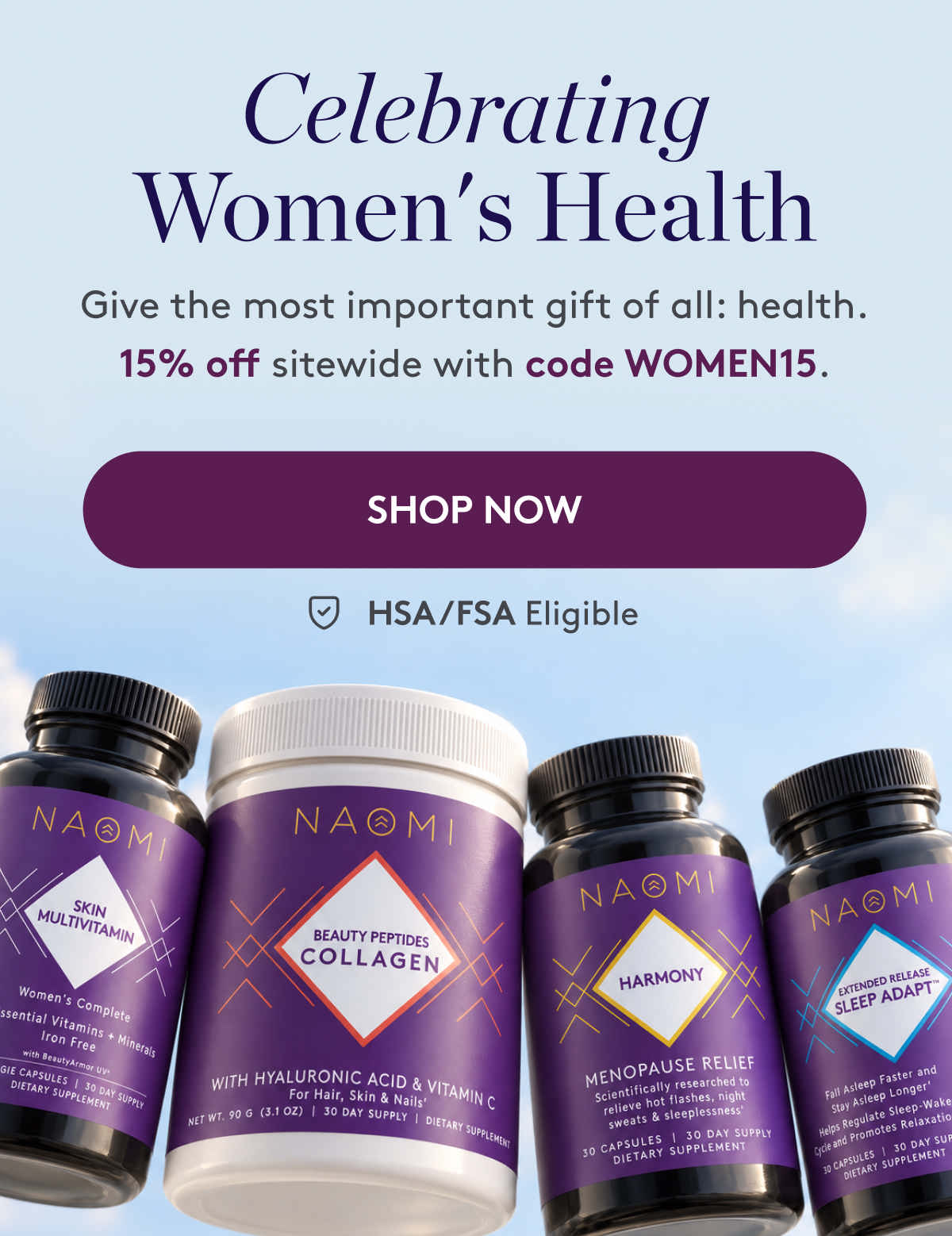 Celebrating Women's Health. Give the most important gift of all: health. 15% off sitewide with code WOMEN15