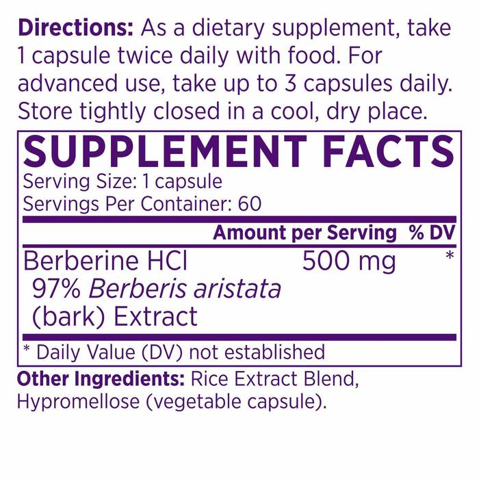 Berberine Supplement Facts