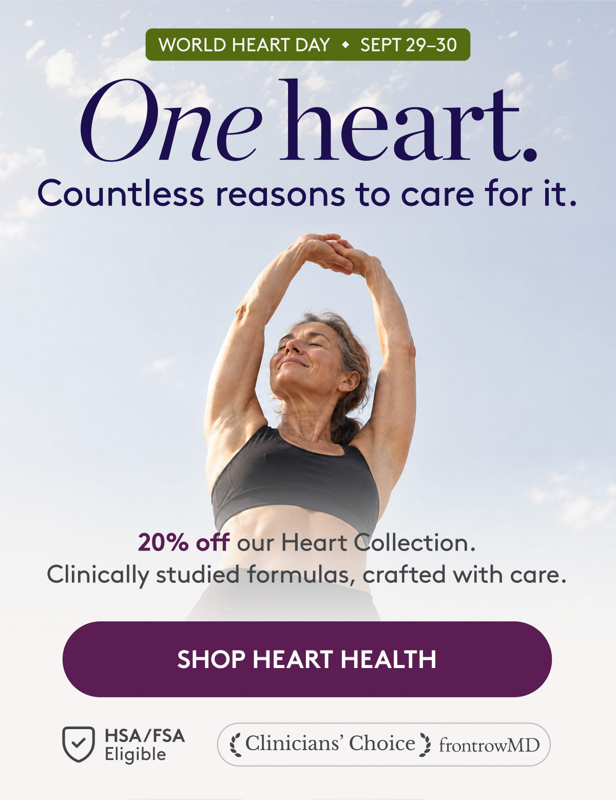 One heart. Countless reasons to care for it. 20% off our heart collection.