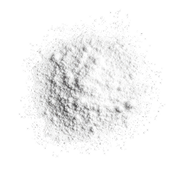 Close-up of white powder on a white background