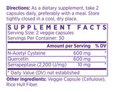 NAC 600 MG supplement facts