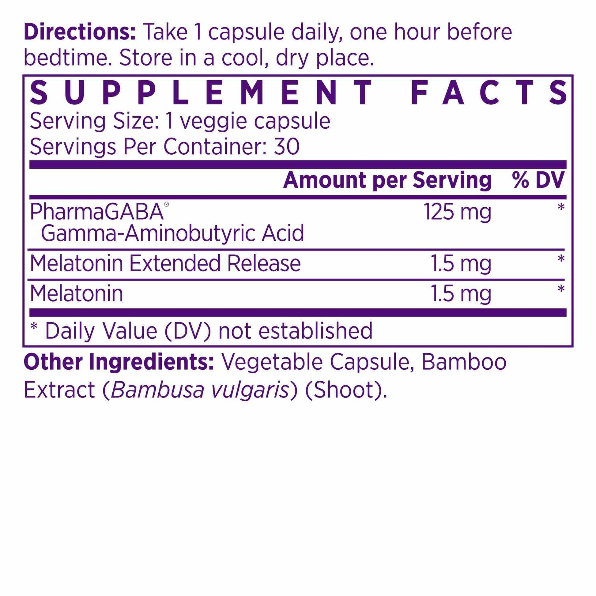 SleepAdapt™ 90-Day Supply supplement facts