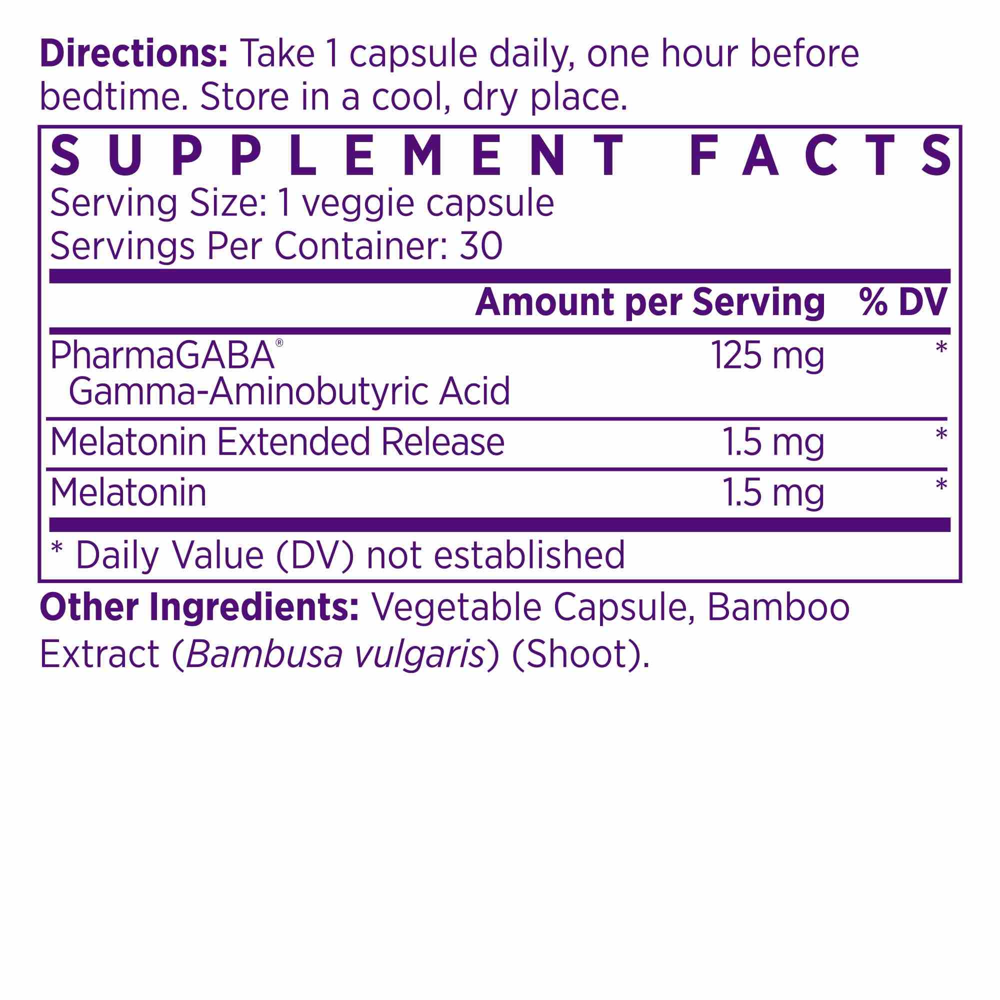 SleepAdapt™ 90-Day Supply supplement facts