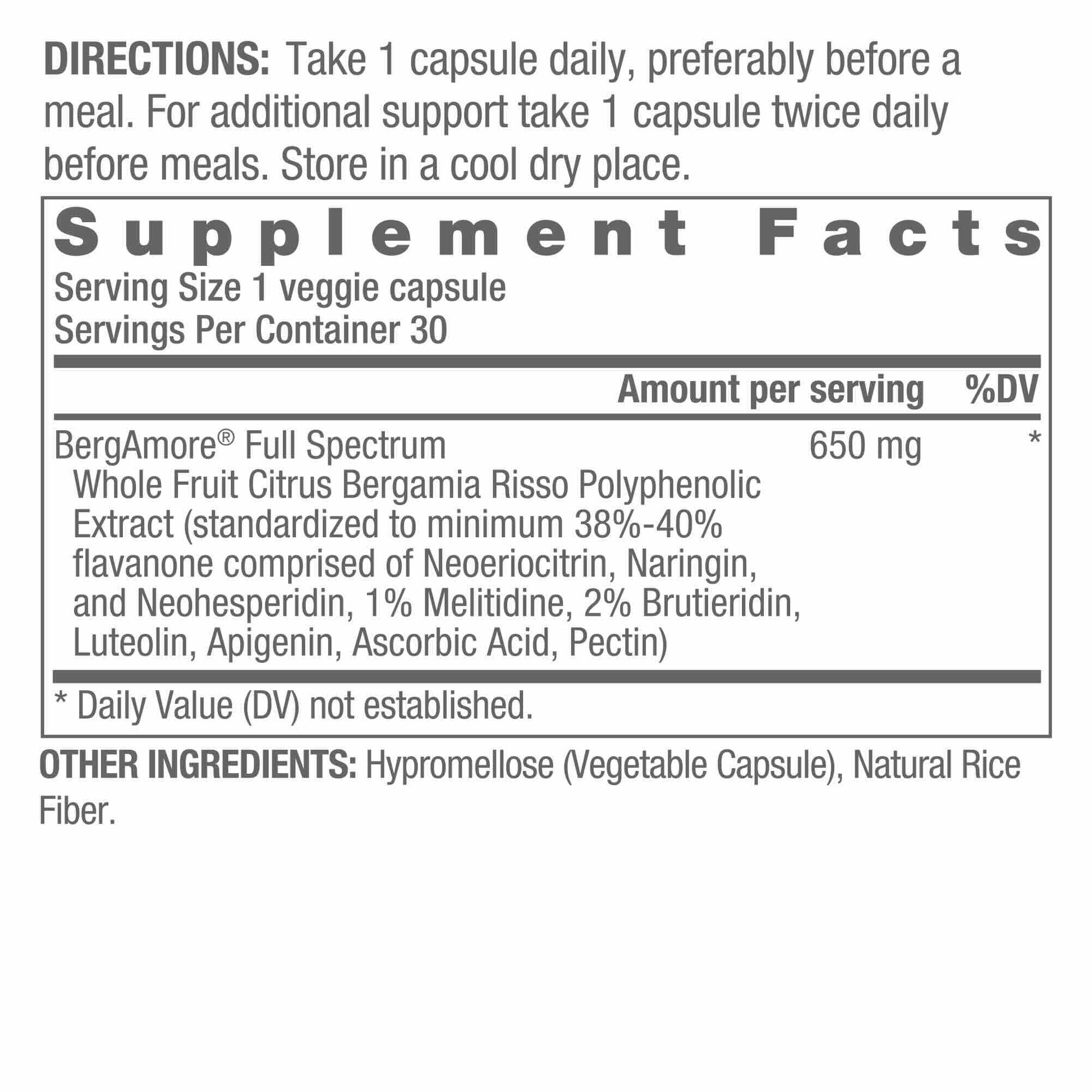 Italian Citrus Bergamot Metabolic Health Facts