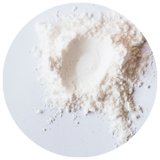 Close-up of a white powdery substance on a white background