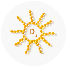 Yellow molecular structure with 'D3' label on a white background