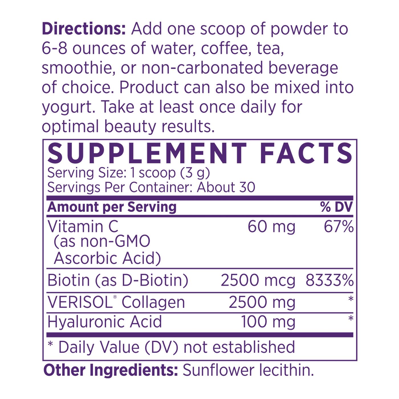 Beauty Collagen Peptide Powder 90 Day Supply